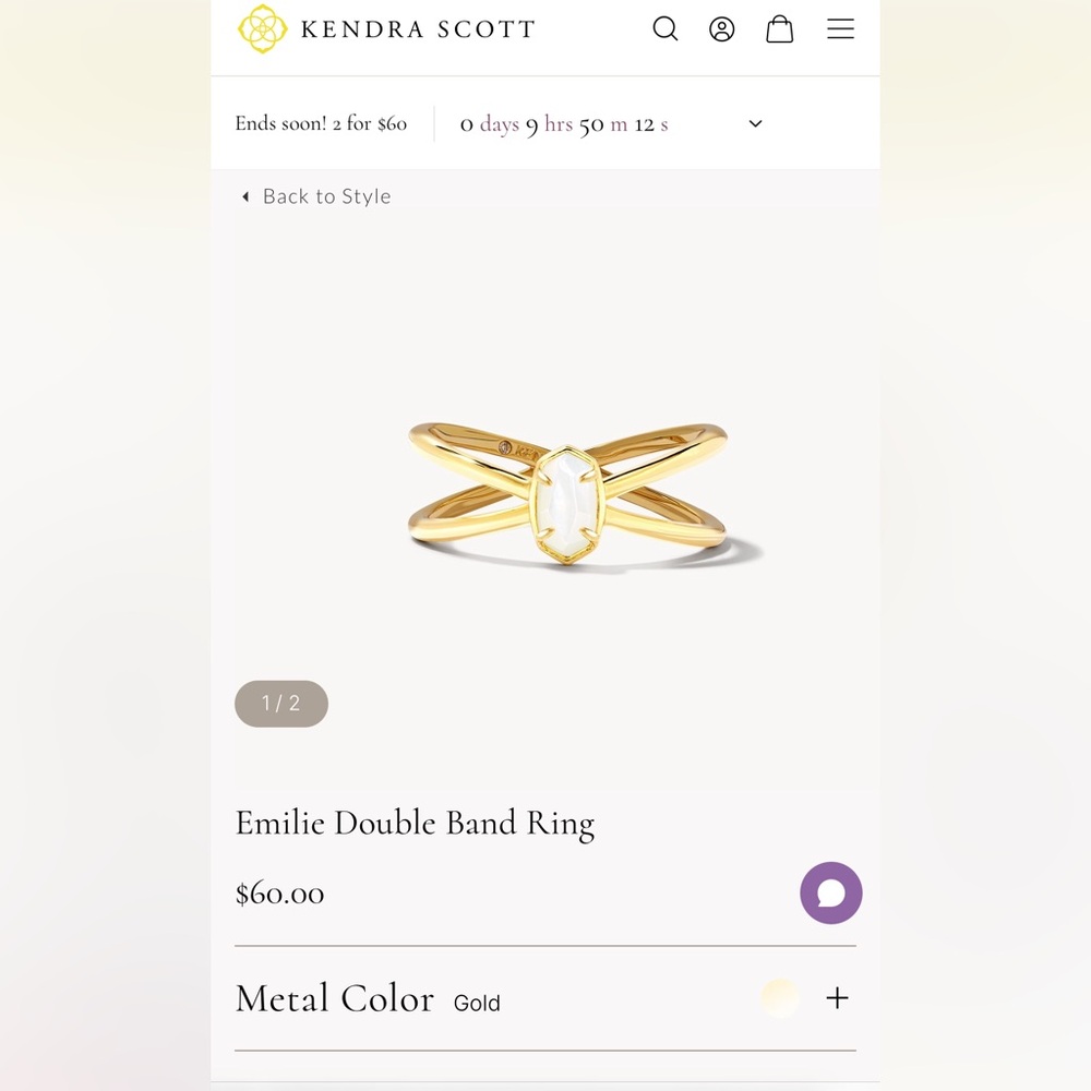 Kendra Scott Emilie Double Gold Band